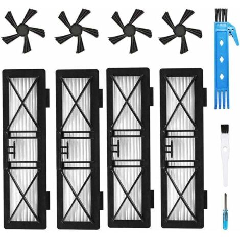 Kit de repuesto de filtro y cepillo lateral de alto rendimiento para Neato Connected D3 D4 D5 D6 D7 Botvac D75 D80 D80 Series y Botvac 70e 75 80 85 Robotics