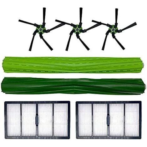 Kit de repuestos para aspiradora Roomba S9 y S9+ - Cepillos laterales - Verde/Blanco