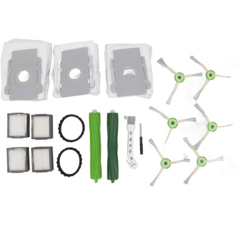 Kit de repuestos para aspiradoras robot Roomba i7/i6/i8/i3+/E5/E7: cepillo, filtro HEPA, bolsa para el polvo, ruedas (14 piezas).
