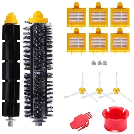 Kit de repuestos para la serie Roomba: filtros y cepillos para aspiradora robot (kit de 24 piezas)