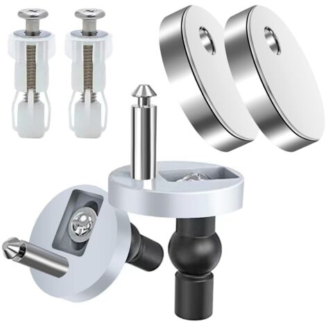 Kit de repuestos universales para asiento de inodoro con tornillos y pernos para fijarlo (3 tipos)