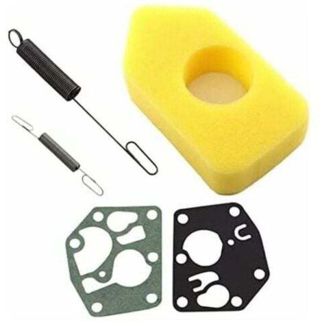 Kit de repuestos ZVD para Briggs & Stratton, filtro de aire (698369), resorte (691859), diafragmas (495770 y 795083), compatible con modelos Classic Sprint Quattro de 3,5 a 4,5 HP, serie 450, 500 y 55