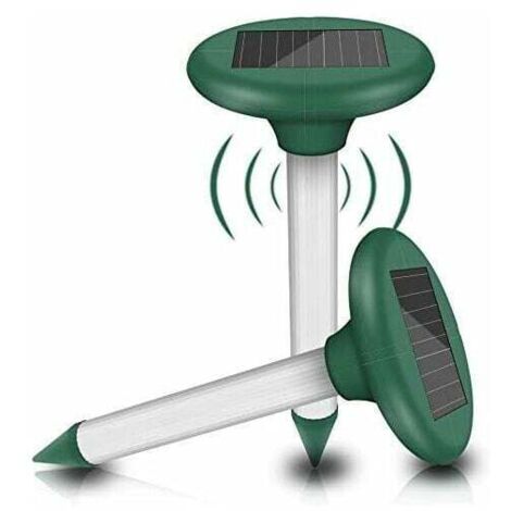Kit de répulsif de souris solaire à ultrasons 2 pièces, répulsif de souris solaire
