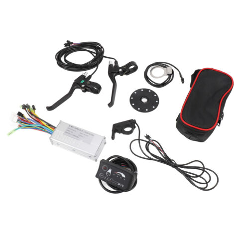 Kit de Rétrofit Vélo Électrique JN22A avec Manette S810, Poignée d'Accélérateur et Frein pour DIY