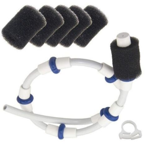 Kit de reutilización para limpiafondos Polaris (manguera B5 + 5 almohadillas de limpieza negras)
