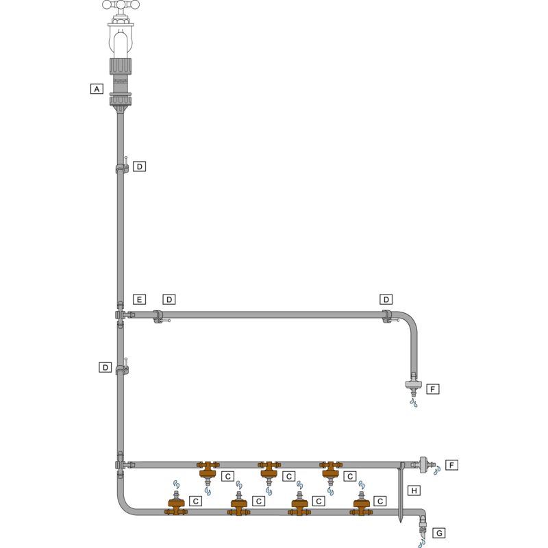 

KIT DE RIEGO 7 macetas Microdifusores - Mugar