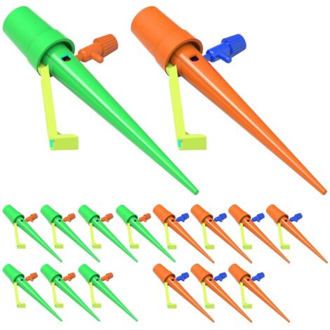 Kit de riego automático - 16 piezas - Sistema de riego ajustable con válvula de control de liberación lenta - Para plantas en maceta, plantas de jardín y flores de interior.