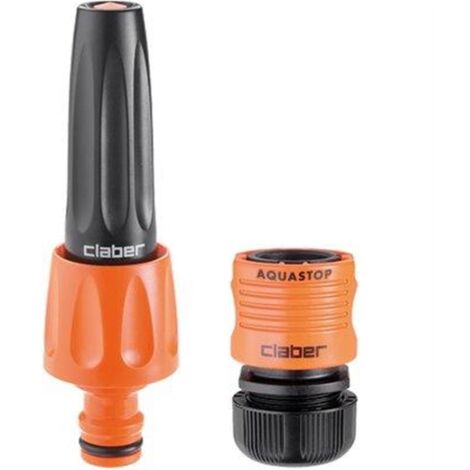 Kit de riego Claber 8800 aquastop boquilla ajustable 2 piezas