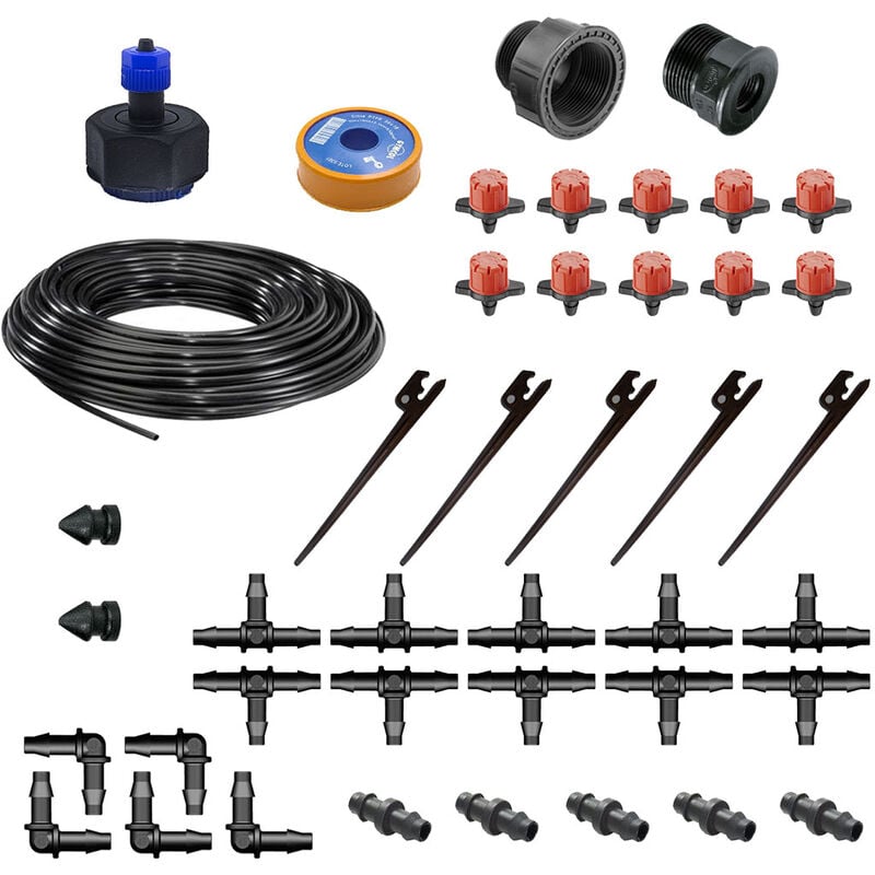 

Plantawa Kit de Riego Por Goteo Sistema de Riego por Goteo para Casa Riego Automático para Jardín