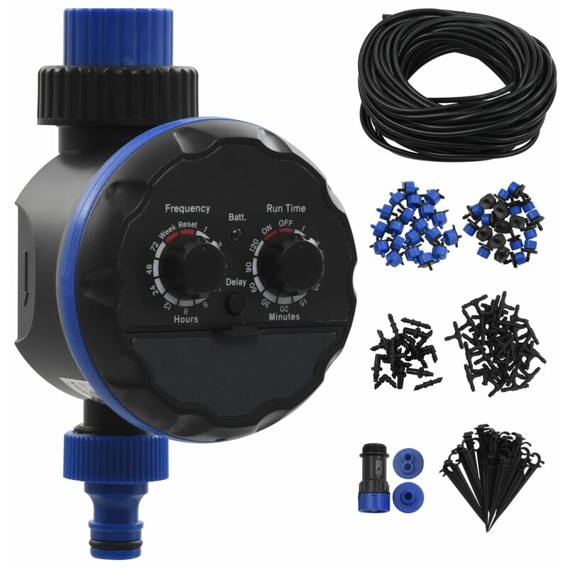 

Kit de riego por goteo automático jardín 142 pzas temporizador