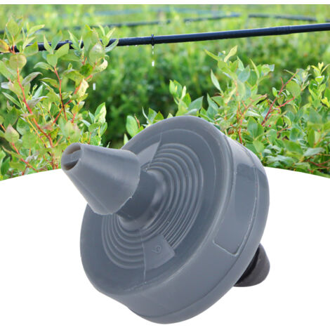 Kit de riego por goteo con compensación de presión de 4 litros, 100 piezas, de plástico con manguera de 4/7 mm para jardines e invernaderos.