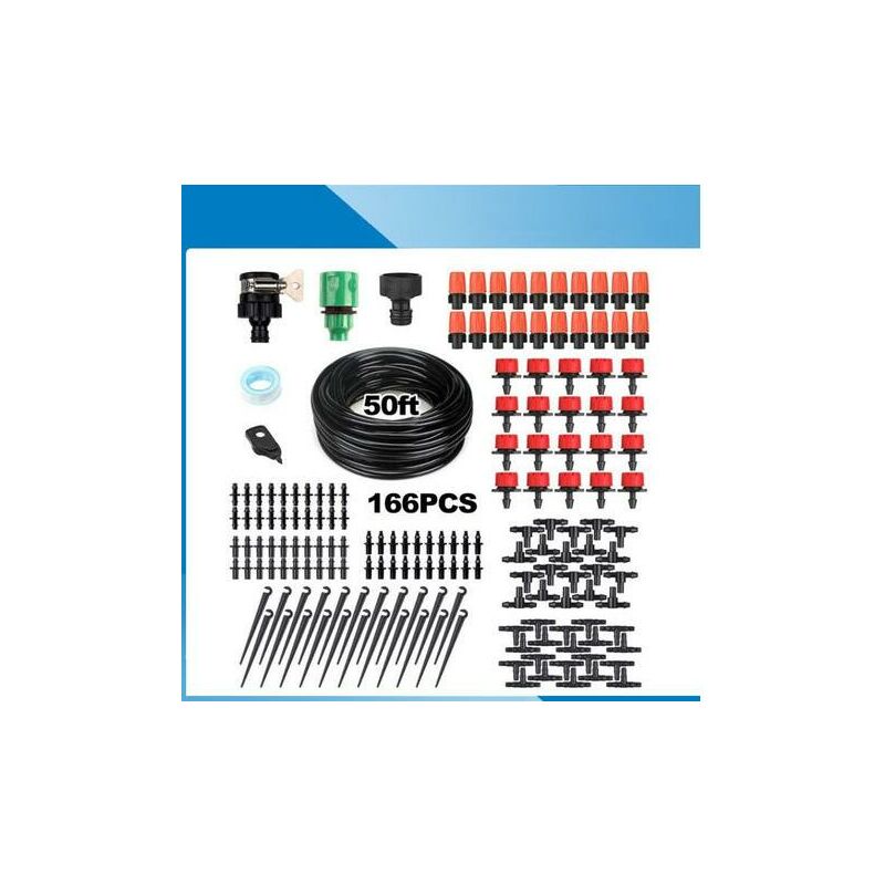 

Kit de riego por goteo, kit de riego por goteo Micro Sistema de riego automático de micro flujo para jardín para plantas de invernadero con mangueras