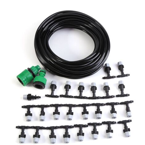 Kit de riego por microgoteo para jardín, sistema de riego automático con manguera (15 m)