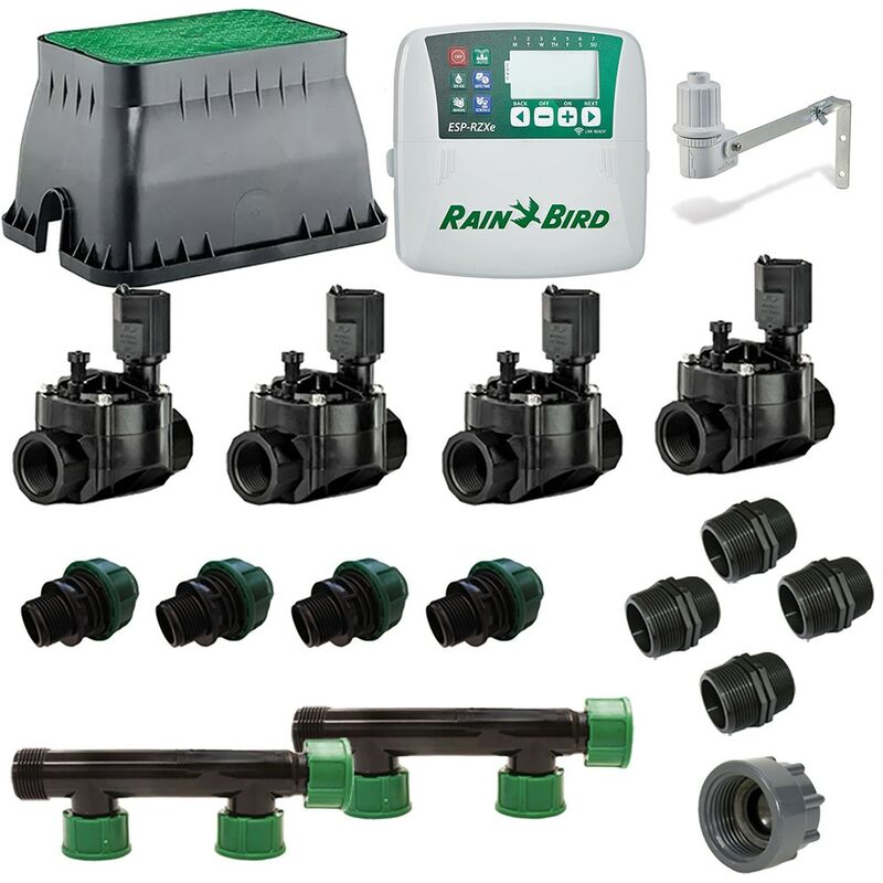 

Kit de riego Rain Bird de 4 zonas 220v interior