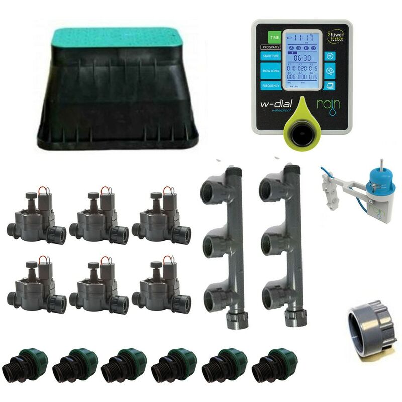 

Kit de riego de 6 zonas para arqueta - Rain