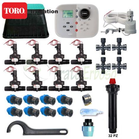 Kit de riego Toro Tempus de 8 zonas y 24V con aspersores