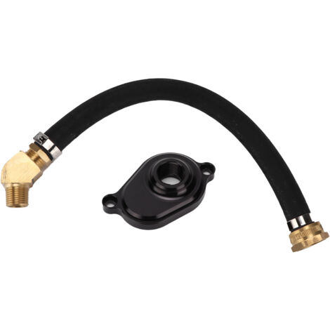 Kit de Rinçage pour Refroidisseur d'Huile Moteur avec Adaptateur Anodisé Aluminium pour Ford Powerstroke 6.0L 2003-2010