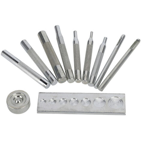 Kit de Rivets à Pression avec Poignée Métallique pour Installation Cuir DIY