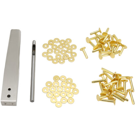 Kit de Rivets en Cuivre Antirouille avec Outils pour Sacs, Ceintures et Accessoires en Cuir DIY