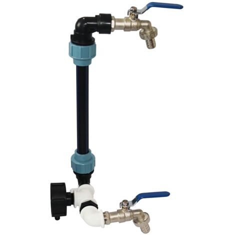 Kit de Robinet IBC Col de Cygne de Cuve , Robinet Cuve 1000L , Raccord Cuve 1000 litres , Récupération d'Eau de Pluie de 1000 Litres