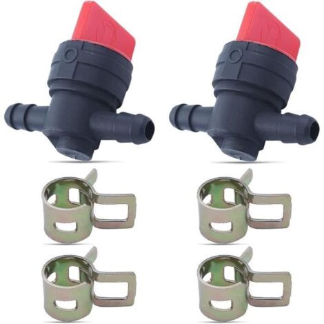 Kit de robinets d'arrêt de gaz en ligne droit 1/4 pour moteurs B&S, Kawasaki, Tecumseh, Kohler, Honda.