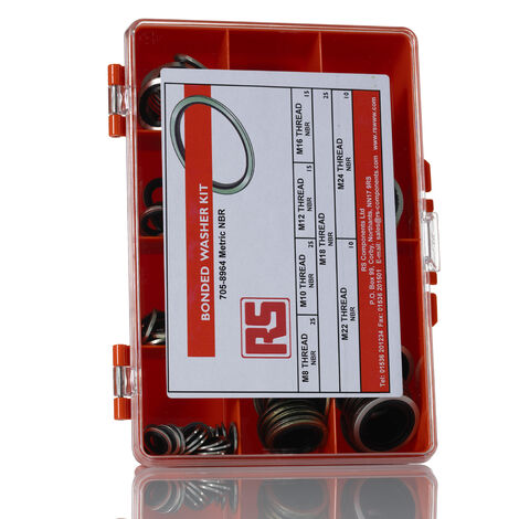 Kit de rondelles RS PRO, en Nitrile ( Prix pour 1 )