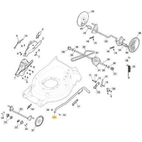 KIT DE ROUE AUX ENCHÈRES 180/240 ZNB MP1 50 ORIGINAL STIGA - 381002047/0