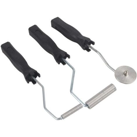 Kit de rouleau de stratification d'outil de pagaie de bulle de fibre de verre d'alliage d'aluminium de 3 pièces/ensemble pour le moule de FRP (dent de scie)