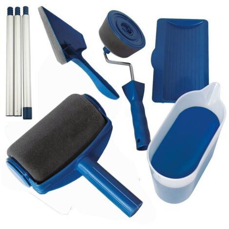 Kit de rouleaux à peinture 8 pièces Ensemble multifonctionnel de rouleaux à peinture Rouleau à peinture Pro Poignée pour rouleau à peinture Outil