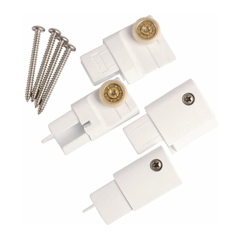 Kit de roulements avec supports lunes 2P, 2A Blanc et Chromé
