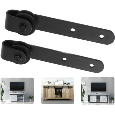 Kit de Roulements pour Portes de Cabinet [Suspension Rail, Palier Carboné] - Kit de Glissement Porte Barn Silencieux et Robuste pour Chambre/Salle/Libre Etude
