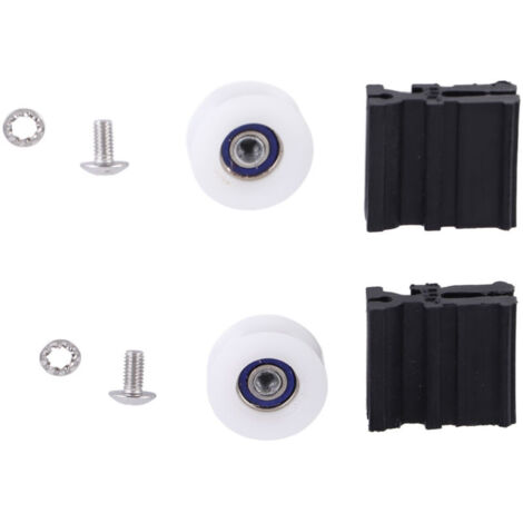 Kit de Roulettes de Porte de Serre Kit de Roulettes de Porte de Serre de 22mm avec Accessoires Plastiques et Roues Nylon
