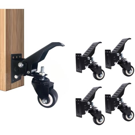Kit de roulettes pour établi, capacité de 408 kg (900 lb), roulettes rétractables avec fonction de levage et d'abaissement pour établi, table et armoire