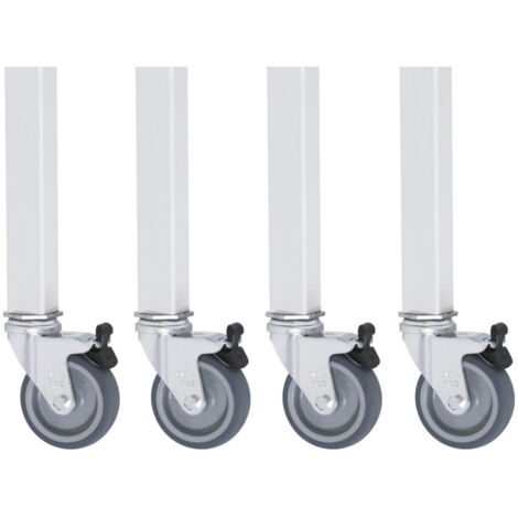 Kit de roulettes Rau pour table de travail Jerry GT, 4 roulettes pivotantes