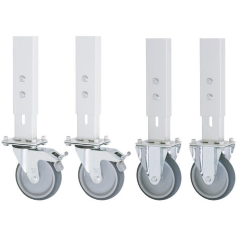 Kit de roulettes Rau pour table de travail Tom GT, 2 fixes et 2 pivotantes