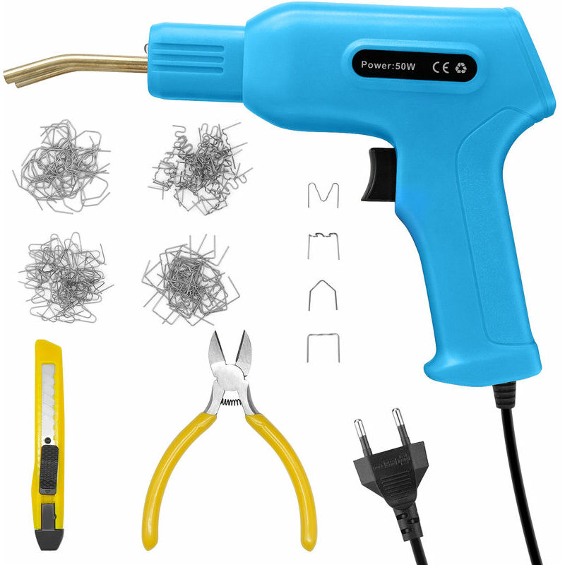 Lucky-88 - Kit de réparation de pare-chocs de voiture, Machine à souder le plastique, outil de Garage 50W, agrafeuse thermique, agrafeuse en pvc