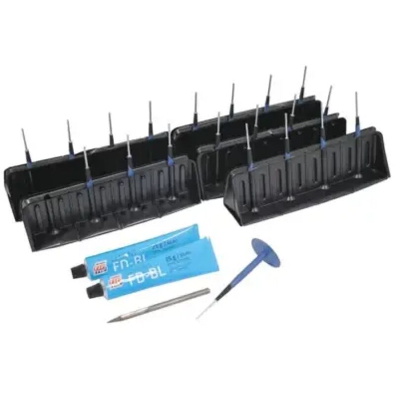 Rema Tiptop - Réparation pour pneus tubeless - kit 20 champignons 6mm avec colle et fraise