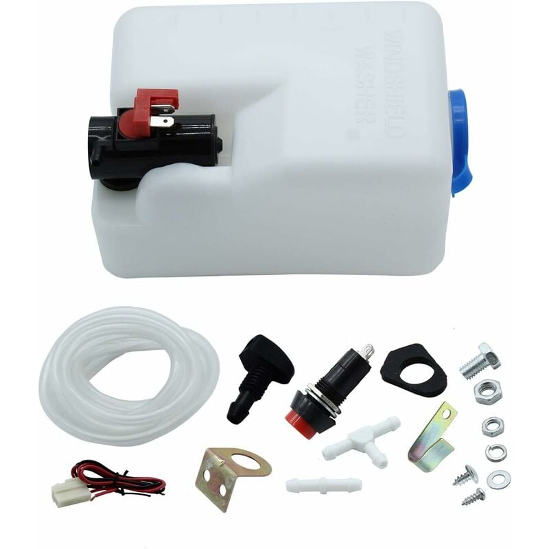 Aougo - Kit de réservoir de bouteille de pompe de lave-glace universel 12V bouteille de lave-glace