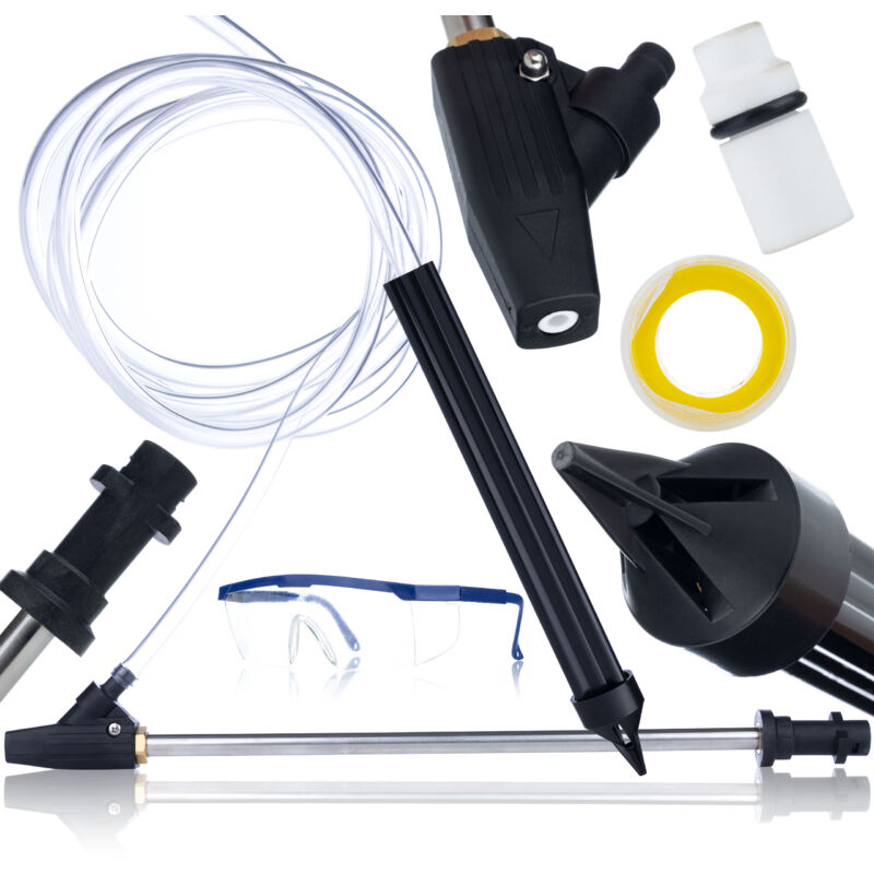 Set di sabbiatura per Kärcher K2 K3 K4 K5 K6 K7, Sabbiatrice con ugello in ceramica, Tubo flessibile, Occhiali di sicurezza