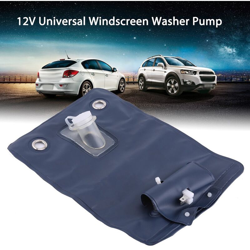 Jeffergarden - Kit de sac de pompe de lave-glace universel 12 v avec interrupteur à bouton Jet pour voitures classiques