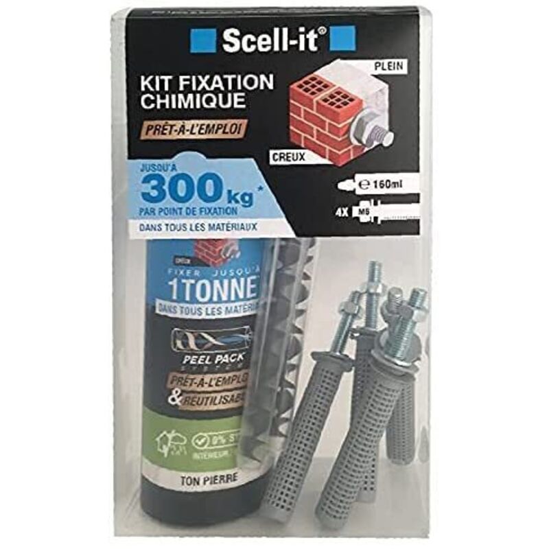 Kit de fixation chimique inox M6
