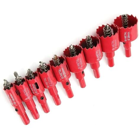 Kit de scie cloche, 16-38mm M42 Outil de coupe de foret de scie cloche en acier à grande vitesse avec perceuse à noyau pour le travail du bois, Ensoleillé