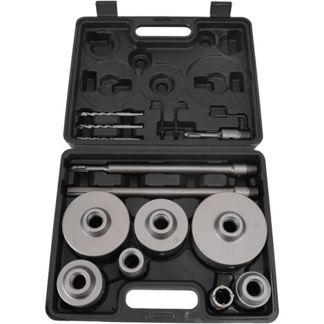 Kit de scie cloche à béton, jeu de forets de 30, 40, 50, 65, 80, 100 et 110 mm pour l'installation de systèmes de chauffage, ventilation et climatisation et de plomberie