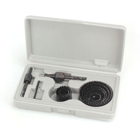 Kit de scie cloche bimétallique en acier au carbone 11 pièces 19-64mm, kit de scie cloche pour bois, cloisons sèches et plaques de plâtre