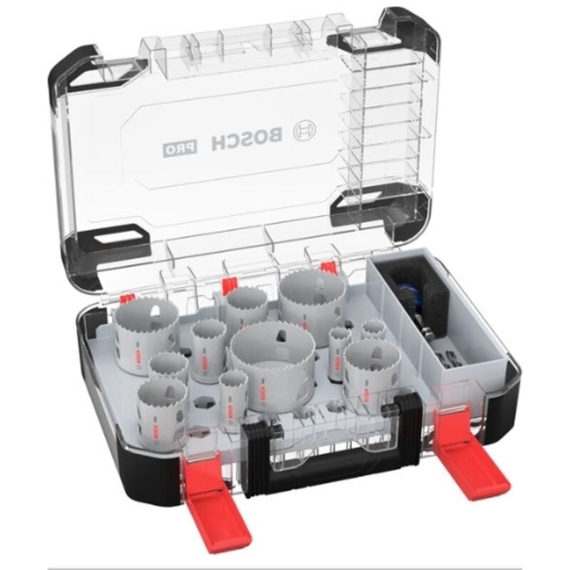 Scies cloches matériaux Bosch Pro Power Change Plus 14 pièces Ø 20 à 76 mm Coffret - vue 2