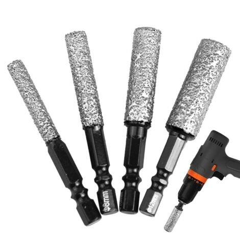 Kit De Scie Cloche Pour Béton - Mèche Brasage Manche Hexagonal pour Verre Céramique Accessoire de Perçage Pour Granit Porcelaine Métal Bois Céramique Placage Douche