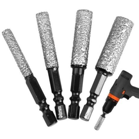 Kit De Scie Cloche Pour Béton - Mèche Brasage Manche Hexagonal pour Verre Céramique Accessoire de Perçage Pour Granit Porcelaine Métal Bois Céramique Placage Douche