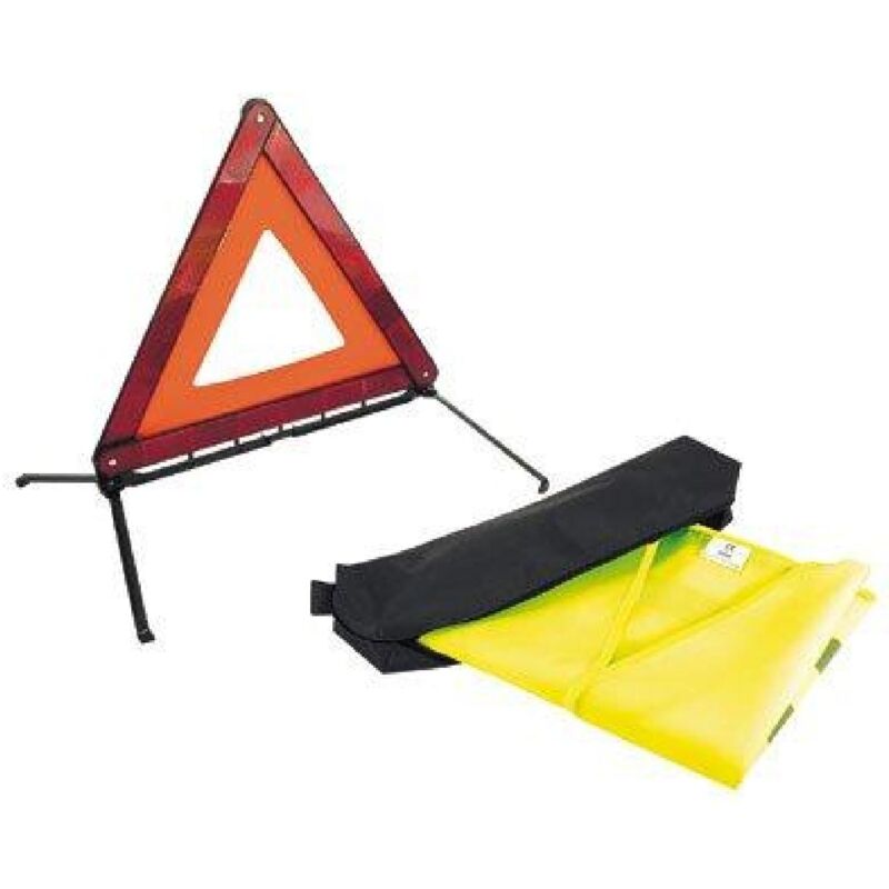 Kit de Securite Routiere - Obligatoire a partir du 1er juillet 2008 - 1 Gilet - 1 Triangle