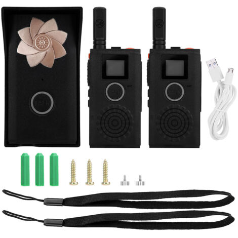 Kit de sécurité sans fil étanche avec interphone longue portée et sonnette