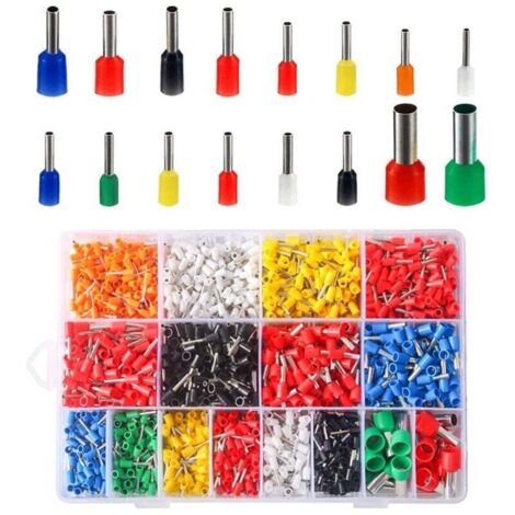 Kit de sertissage de cosses, 2120 pièces, kit de sertissage de cosses, connecteur à sertir pour cosses